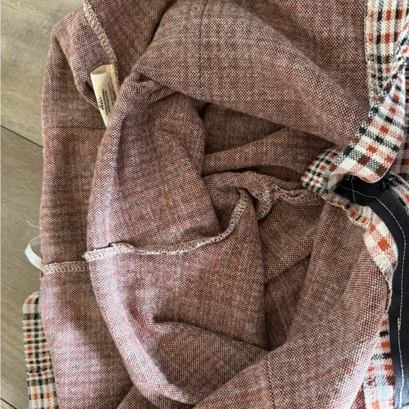 Free People Plaid Leggings in Cream and Black - Picture 16 of 16